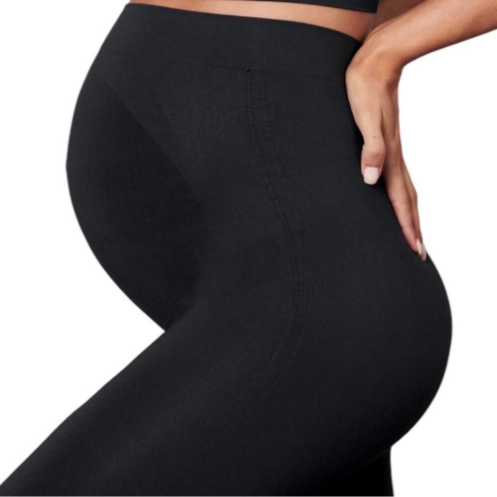 Blanqi Black Stretchy Maternity Leggings - Picture 3 of 11
